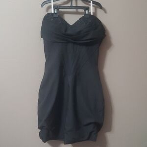 Chic Black Strapless Dress